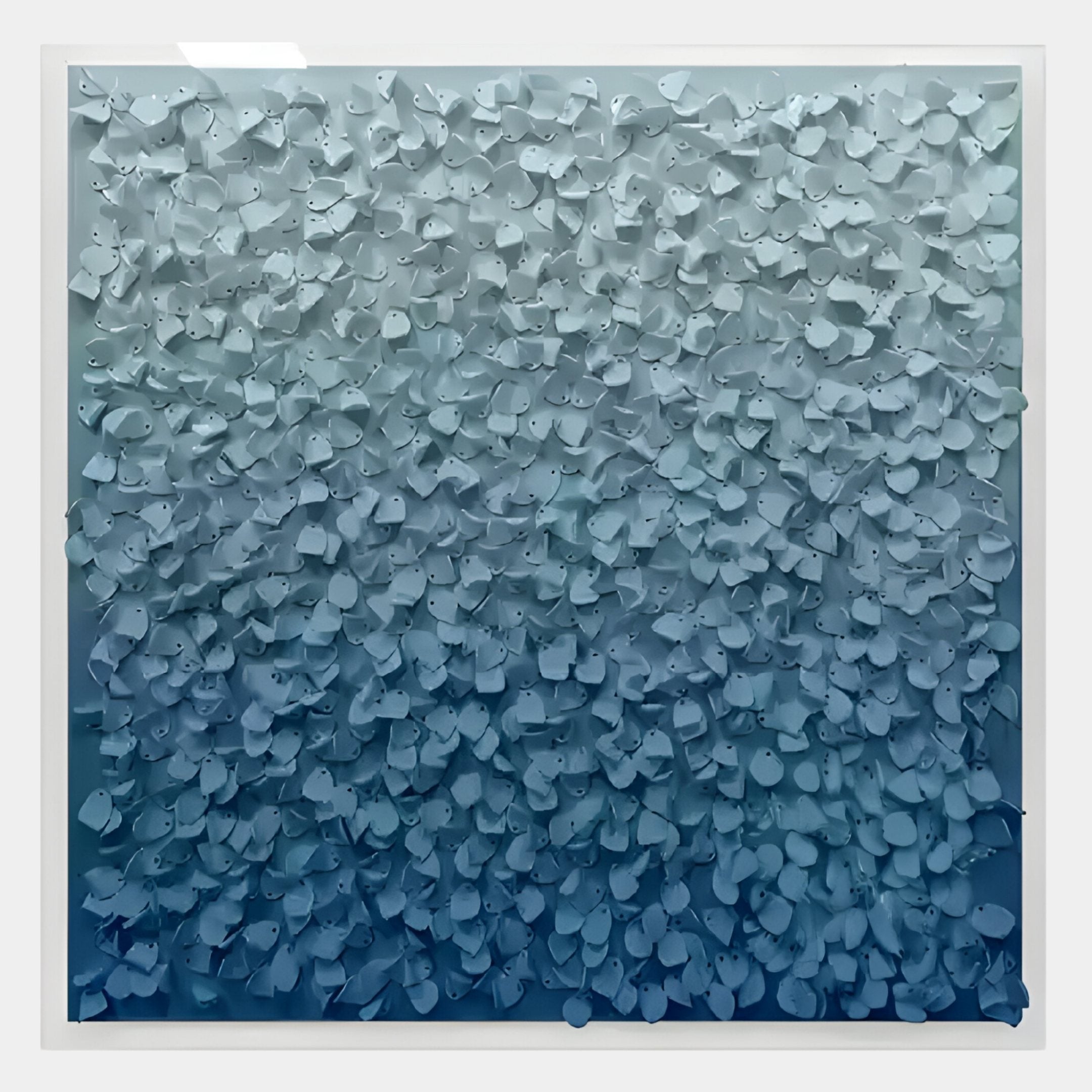 Bloom Sky & Navy Blue Curved Petal Acrylic 3D Wall Art