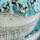 Minara White Blossom Pavilion 3D Button Wall Art