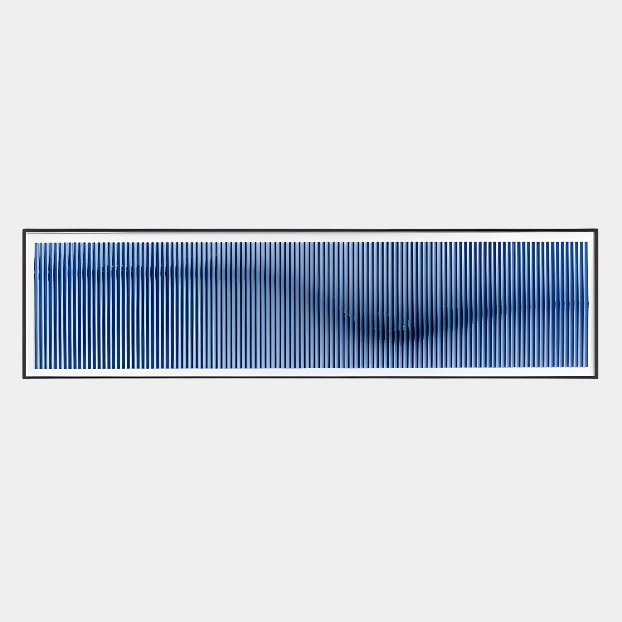 Flutine Deep Blue Wave Gradient Acrylic 3D Wall Art