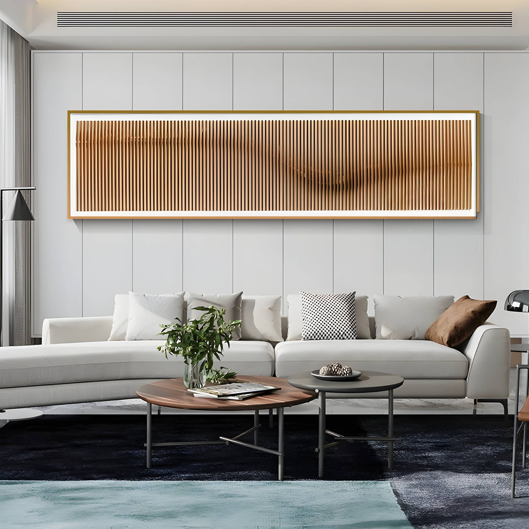Flutine Amber Wave Gradient Acrylic 3D Wall Art