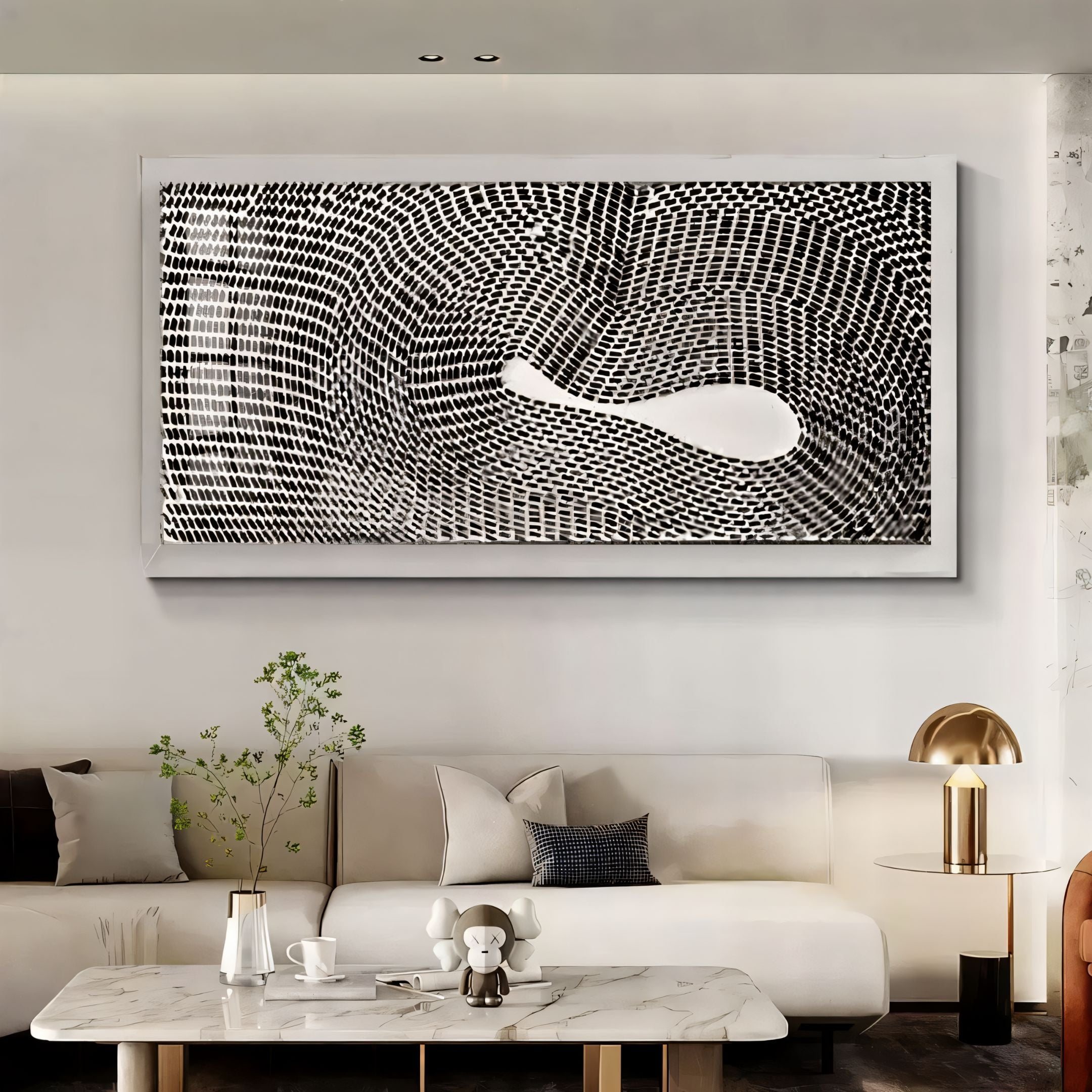 Fluxaris Black Flow Grid Acrylic 3D Wall Art
