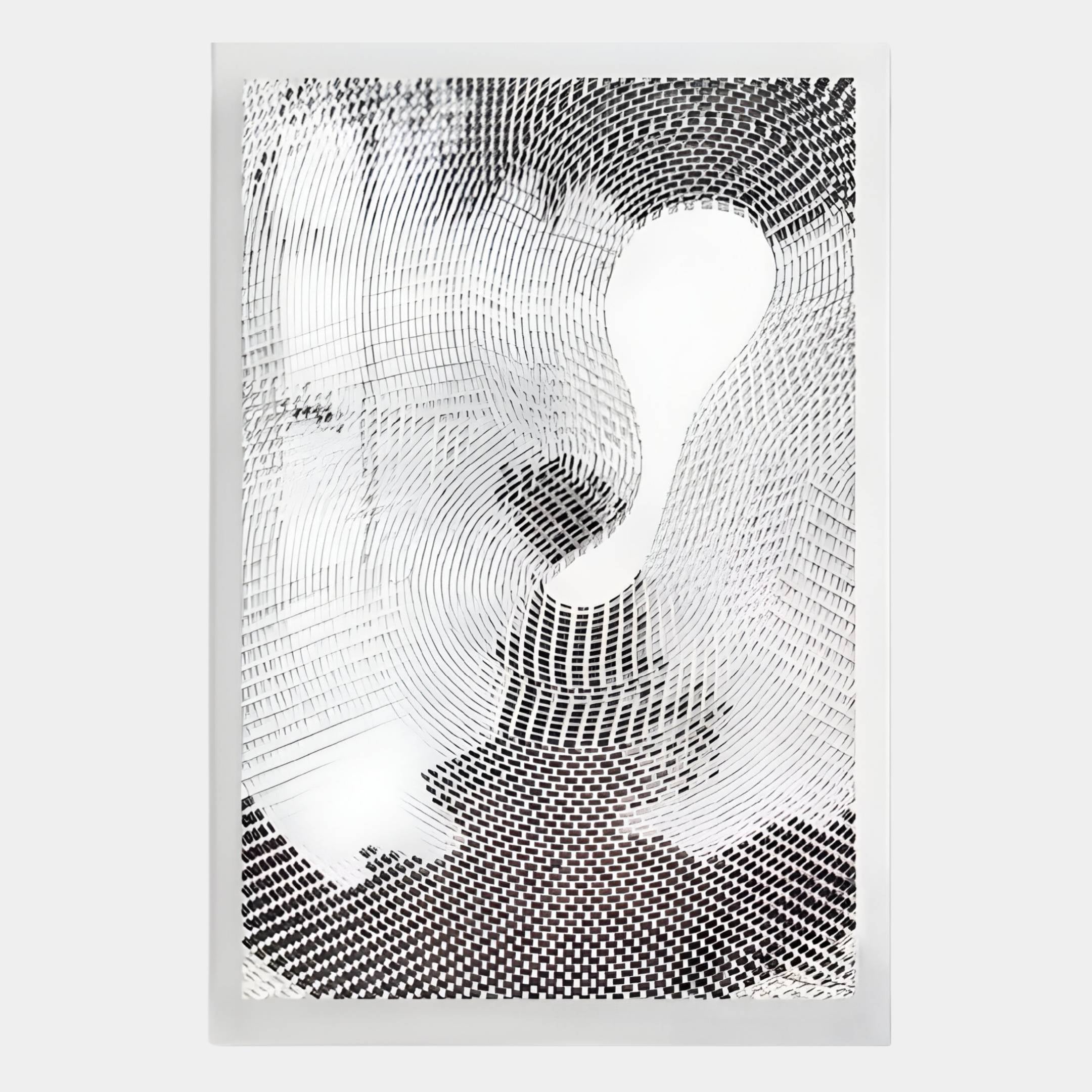 Fluxaris White Drift Grid Acrylic 3D Wall Art