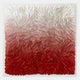 Floravia White & Scarlet Red Ombre Leather 3D Wall Art featuring hand-shaped leather petals flowing from ivory to deep scarlet, displayed in a clear acrylic box frame.