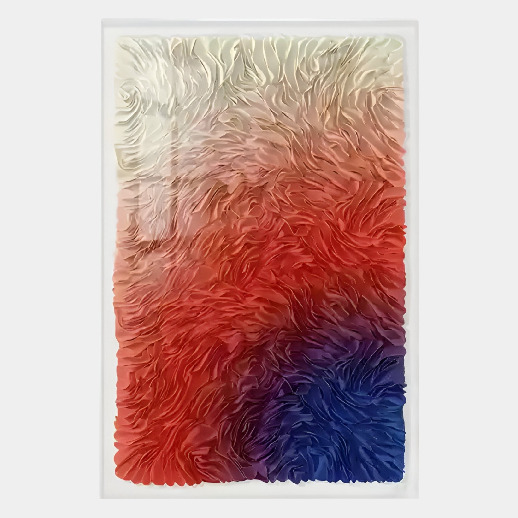 Floravia II Red & Blue Ombre Leather 3D Wall Art