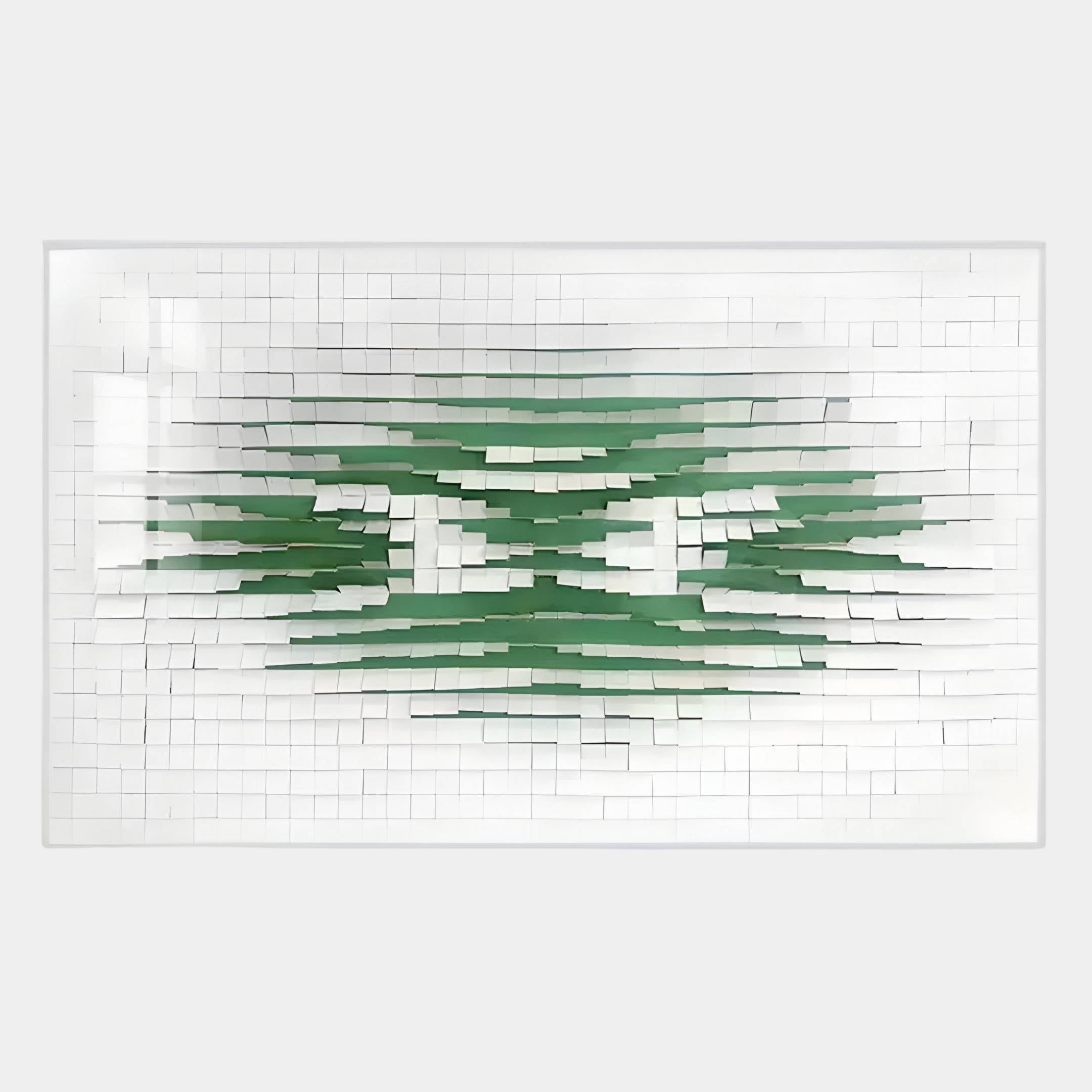 Echovia Green Linear Wide Acrylic 3D Wall Art
