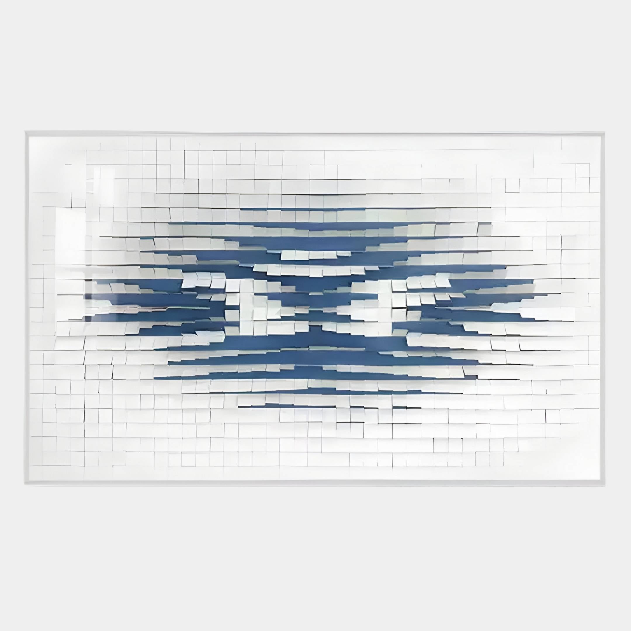 Echovia Blue Linear Wide Acrylic 3D Wall Art