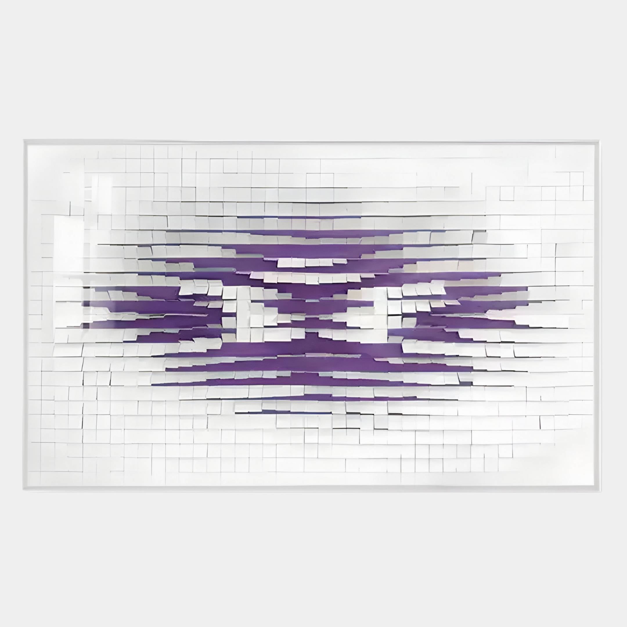 Echovia Violet Linear Wide Acrylic 3D Wall Art