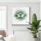 Echovia Green Linear Square Acrylic 3D Wall Art