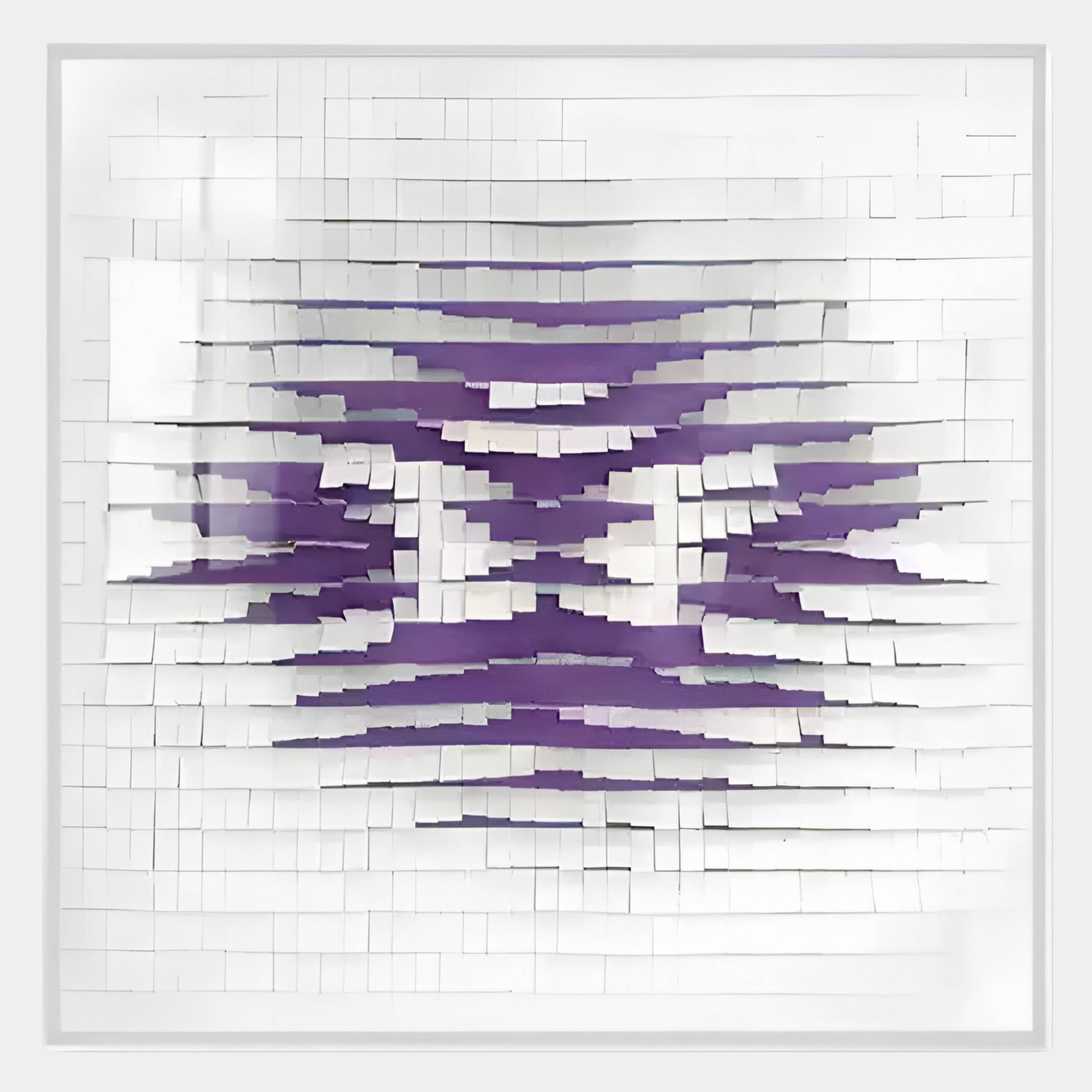 Echovia Violet Linear Square Acrylic 3D Wall Art