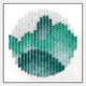 Montava Green & White Landscape Round Acrylic 3D Wall Art
