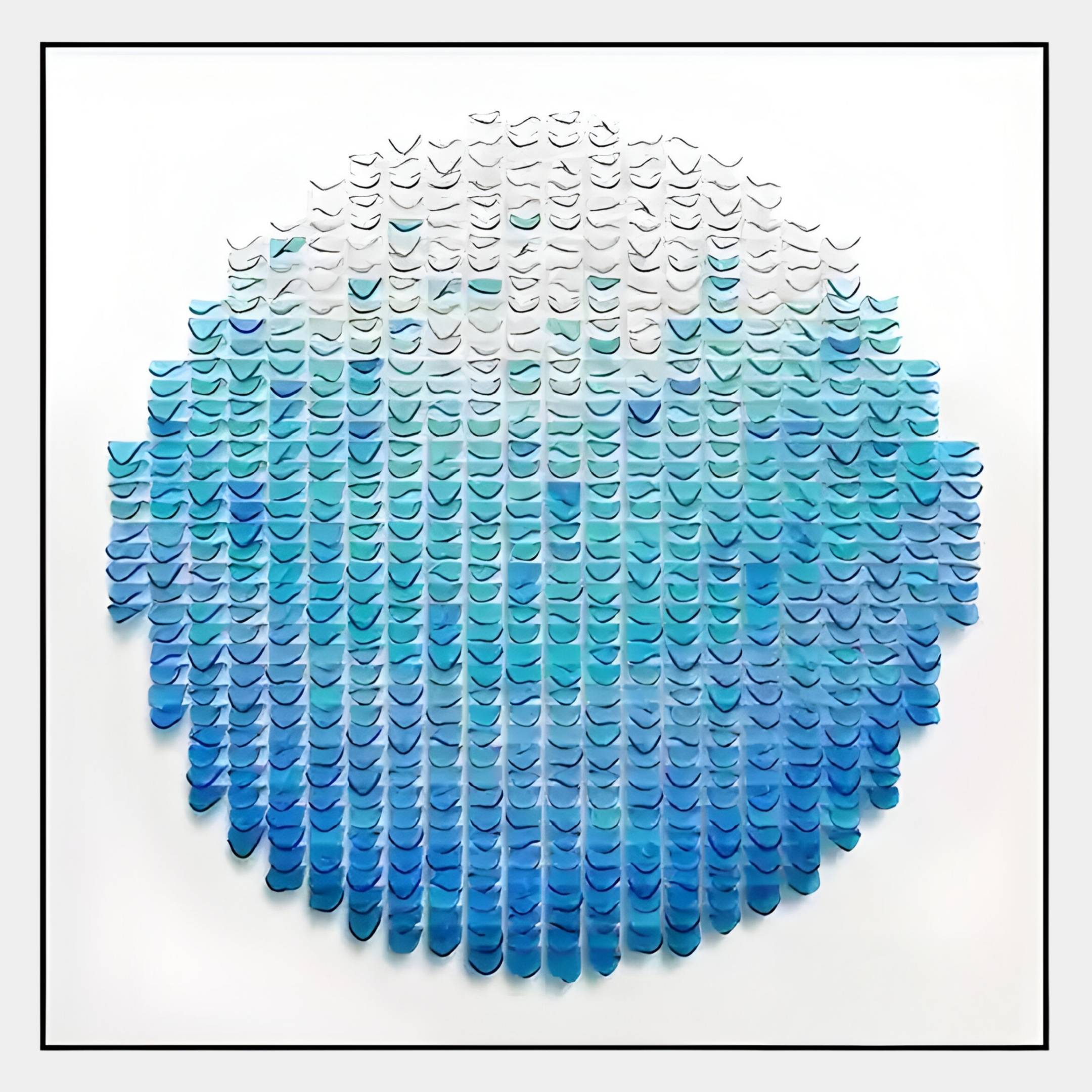 Montava Sky Blue Gradient Round Acrylic 3D Wall Art