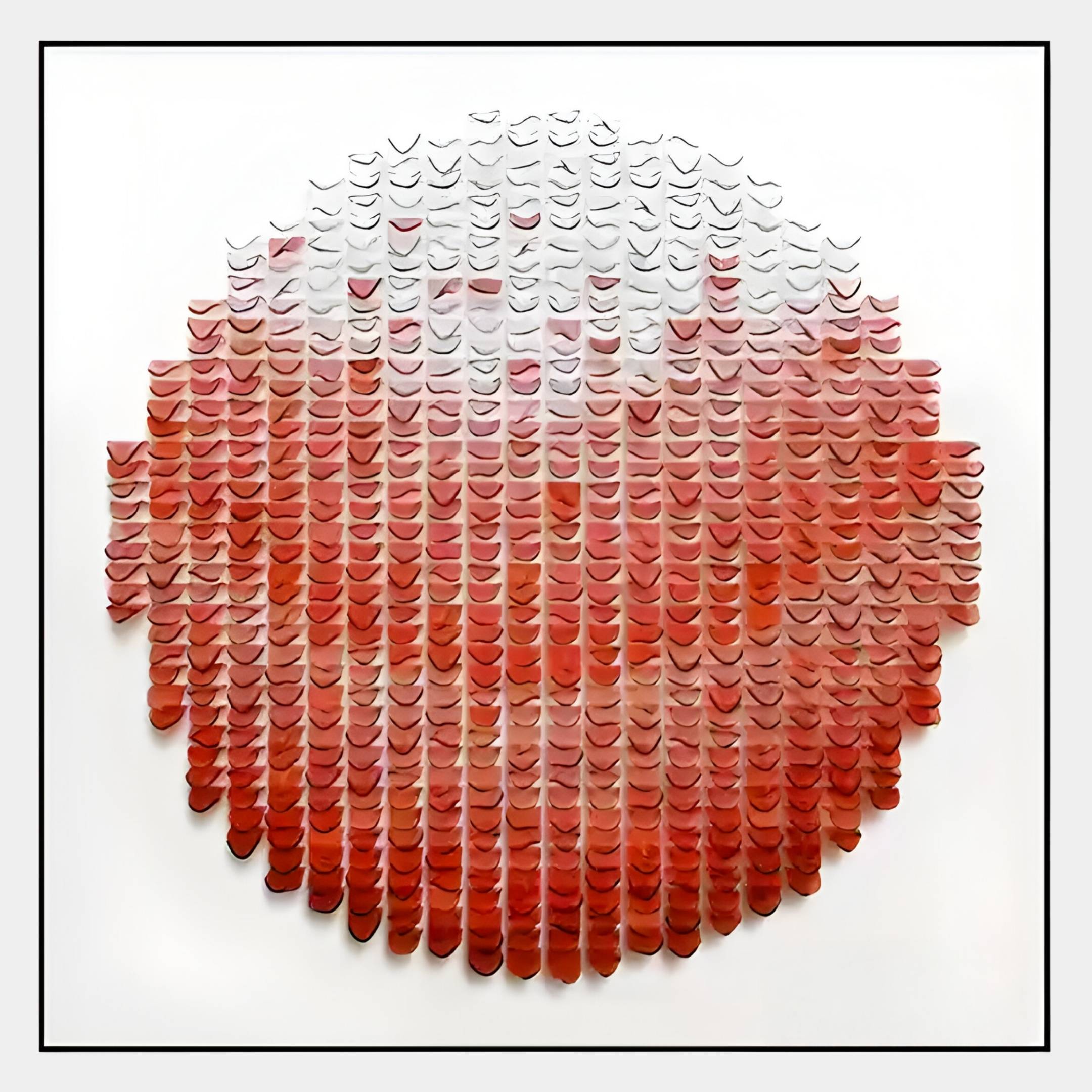 Montava Rose Red Gradient Round Acrylic 3D Wall Art