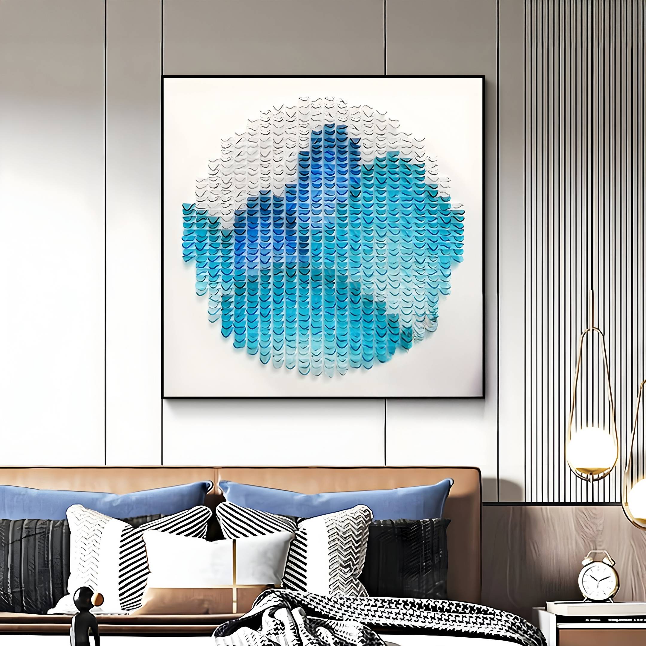 Montava Blue Mountain Round Acrylic 3D Wall Art