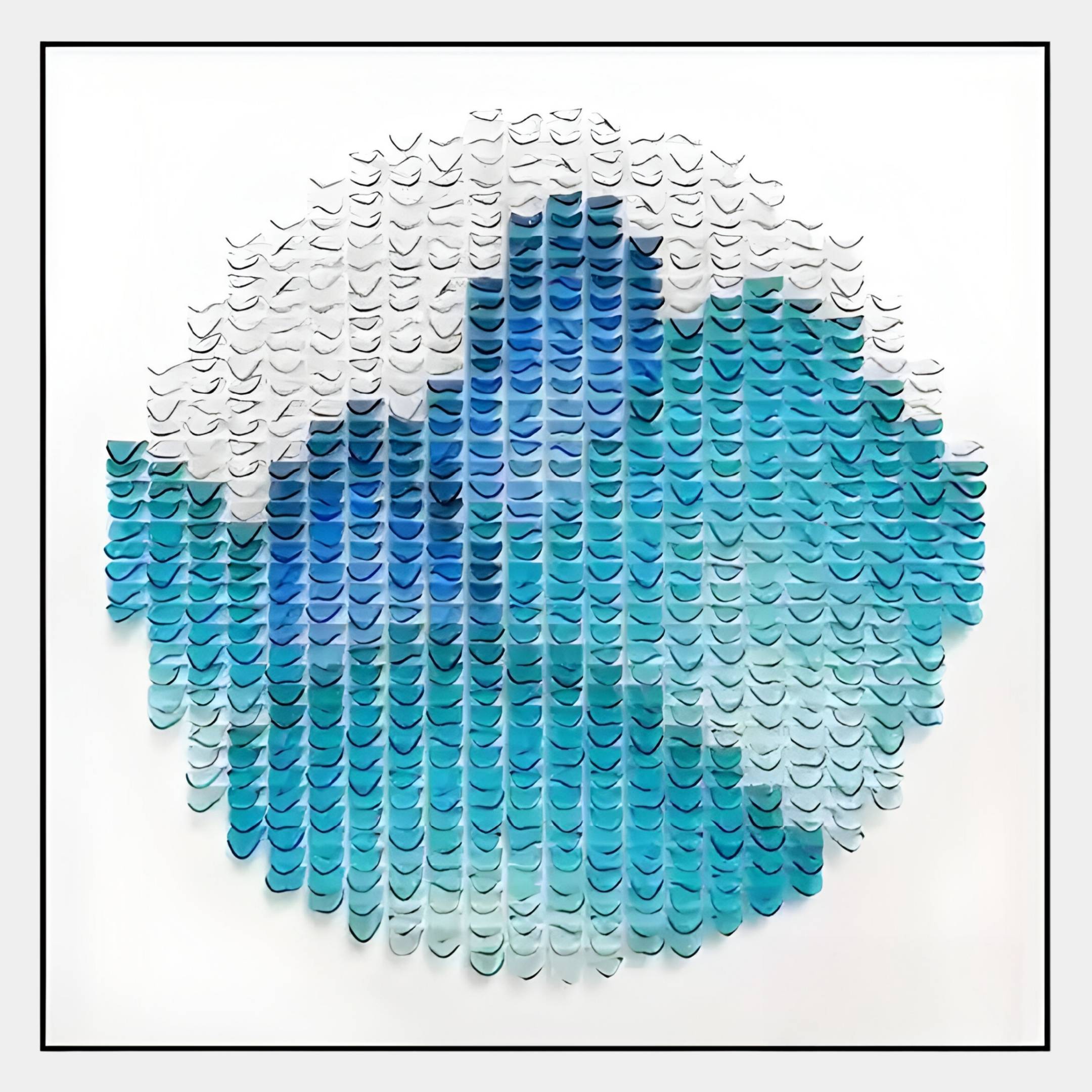 Montava Blue Mountain Round Acrylic 3D Wall Art