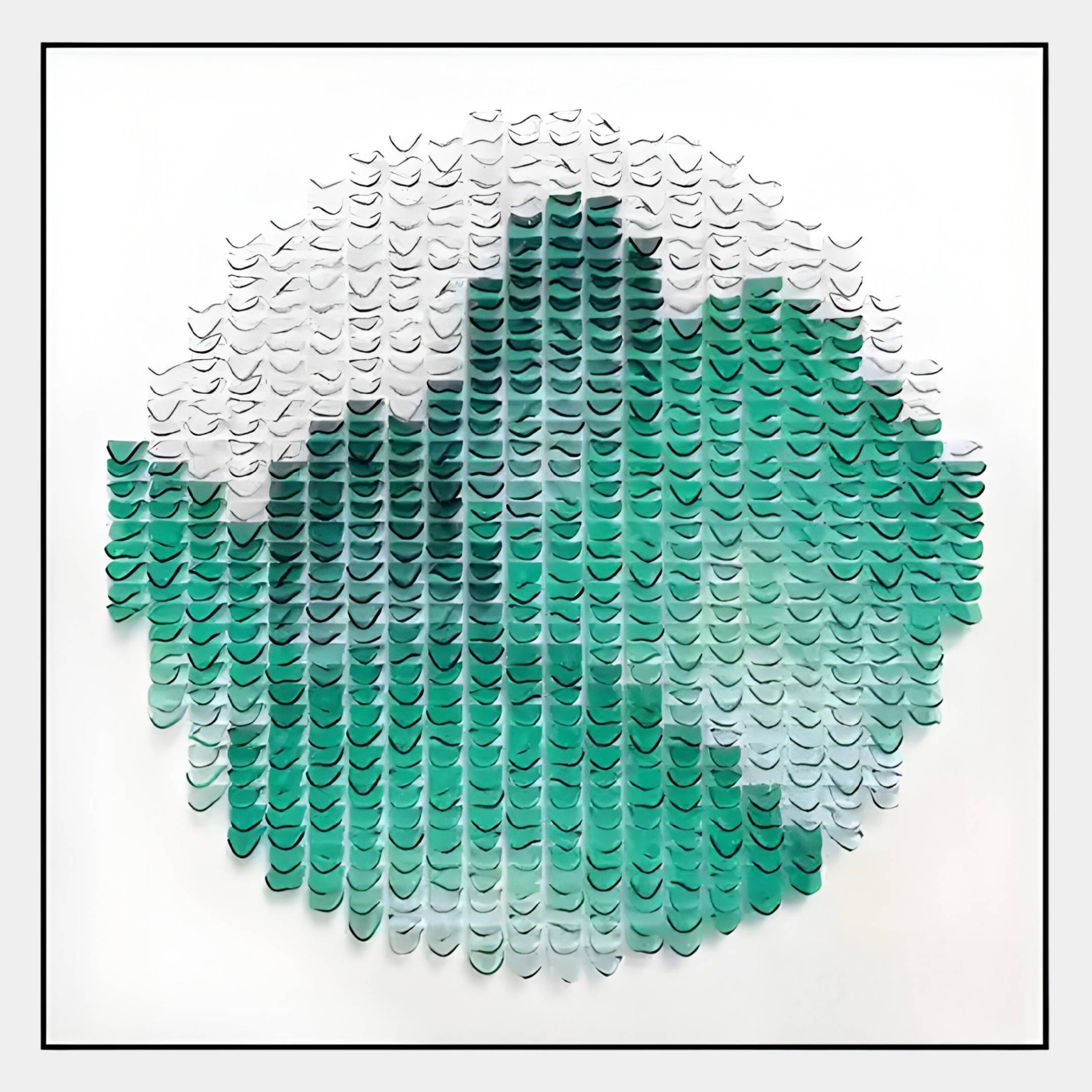 Montava Green Mountain Round Acrylic 3D Wall Art