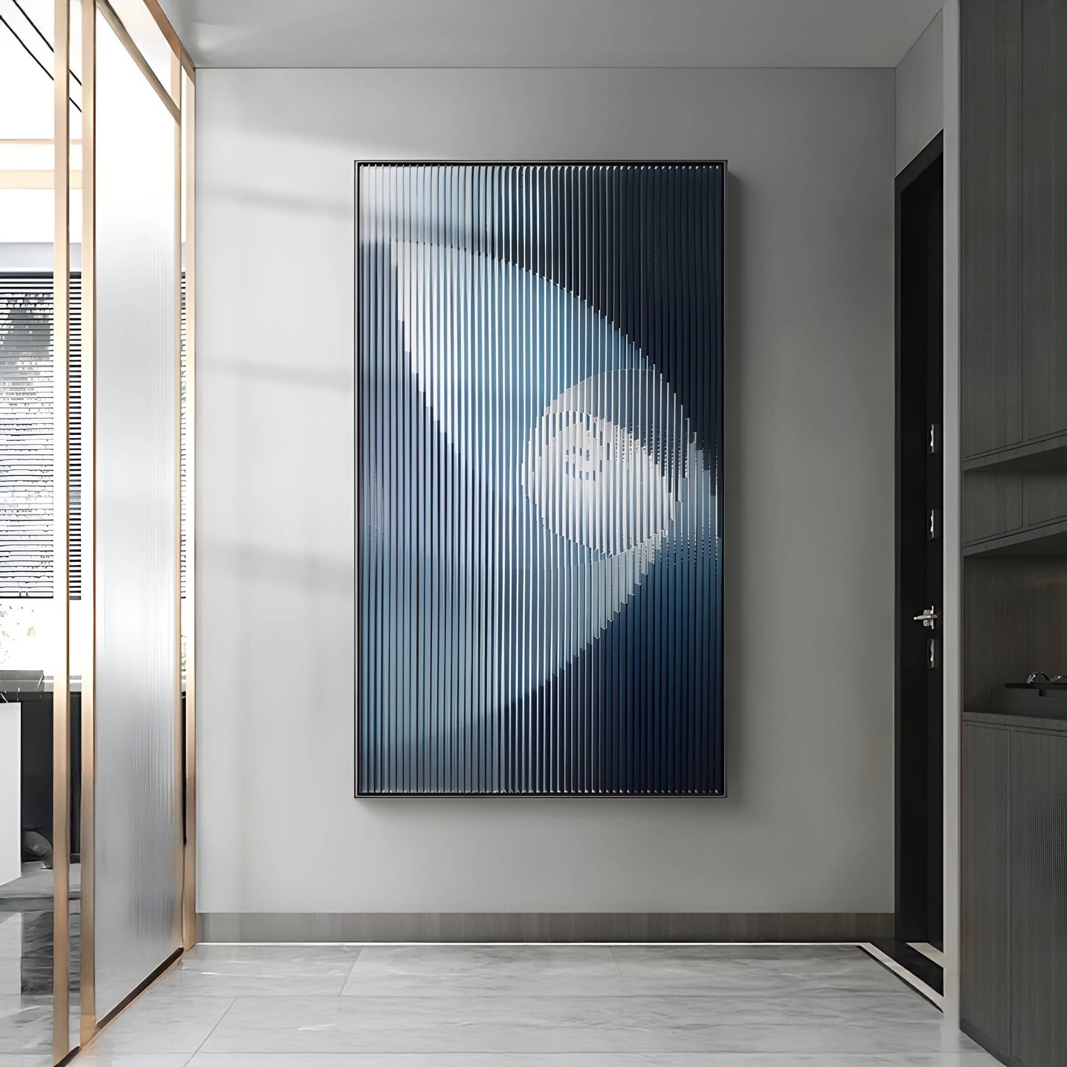 Cyclastra Blue Optical Spiral Acrylic 3D Wall Art