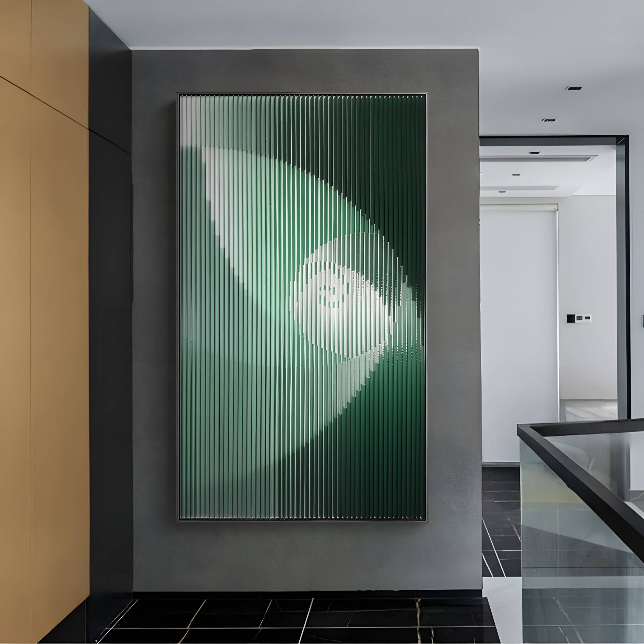 Cyclastra Green Optical Spiral Acrylic 3D Wall Art