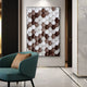 Scalara Brown & White Vertical Acrylic 3D Wall Art