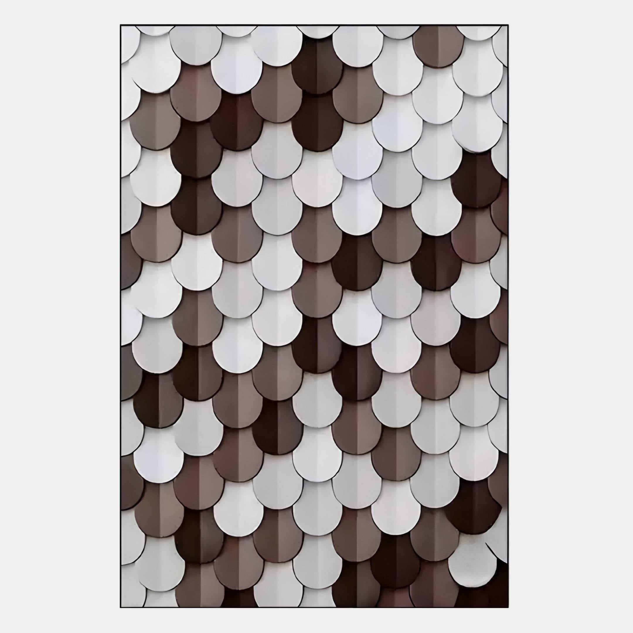 Scalara Brown & White Vertical Acrylic 3D Wall Art