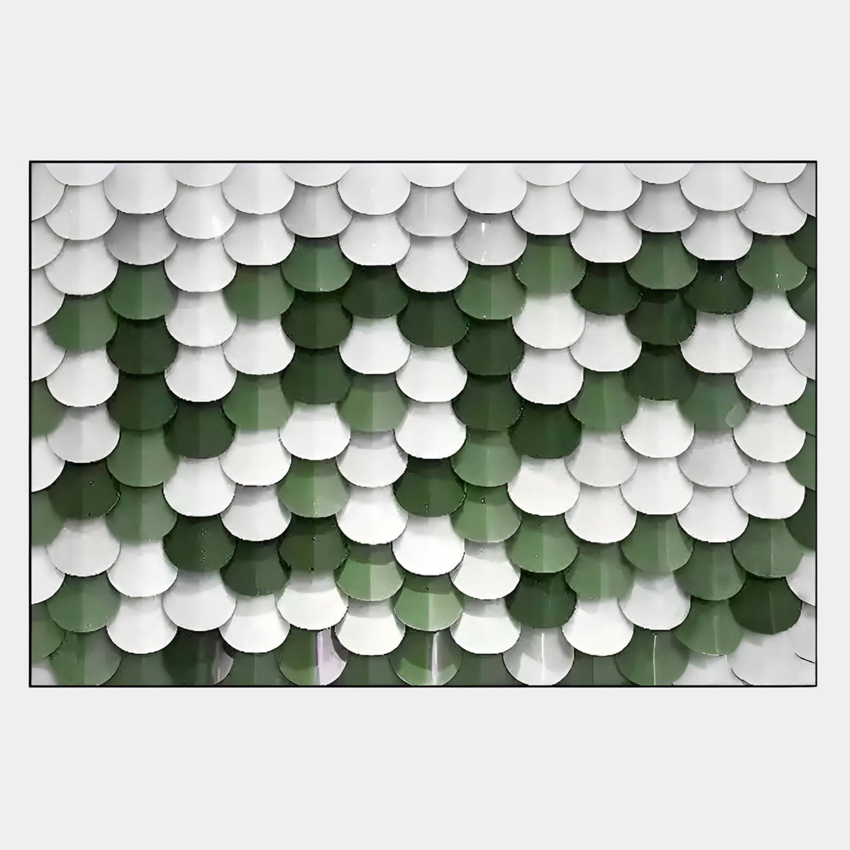Scalara Green & White Acrylic 3D Wall Art | Textural Design