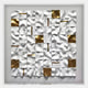 Lucida Gold & White Acrylic Square 3D Wall Art