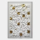 Lucida Gold & White Vertical Acrylic 3D Wall Art