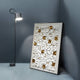 Lucida Gold & White Vertical Framed Acrylic 3D Wall Art