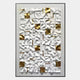 Lucida Gold & White Vertical Framed Acrylic 3D Wall Art
