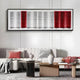 Striara White & Crimson Flow Stripe Acrylic 3D Wall Art
