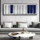 Striara White & Cobalt Flow Stripe Acrylic 3D Wall Art
