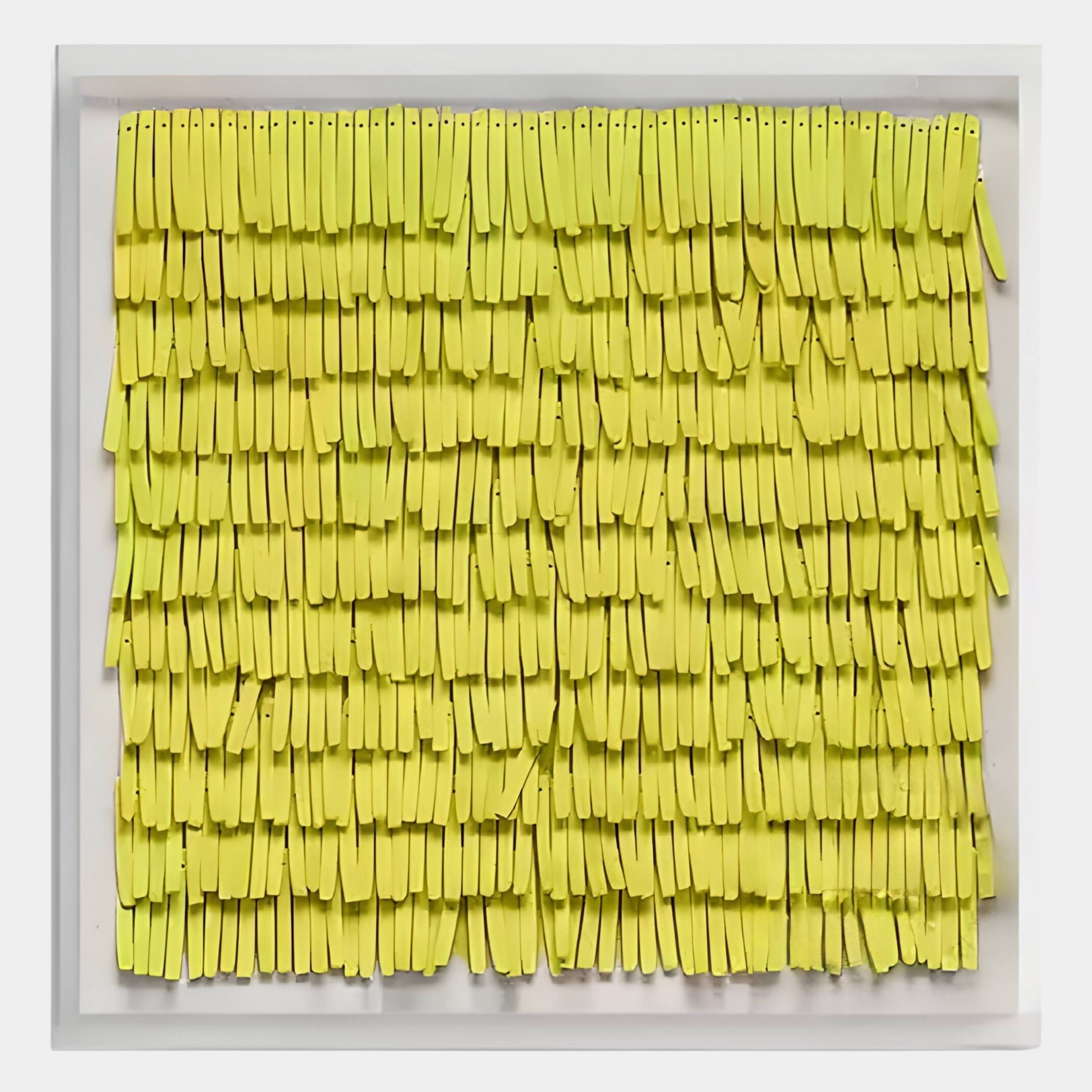 Frondra Yellow Layered Leather & Acrylic 3D Wall Art