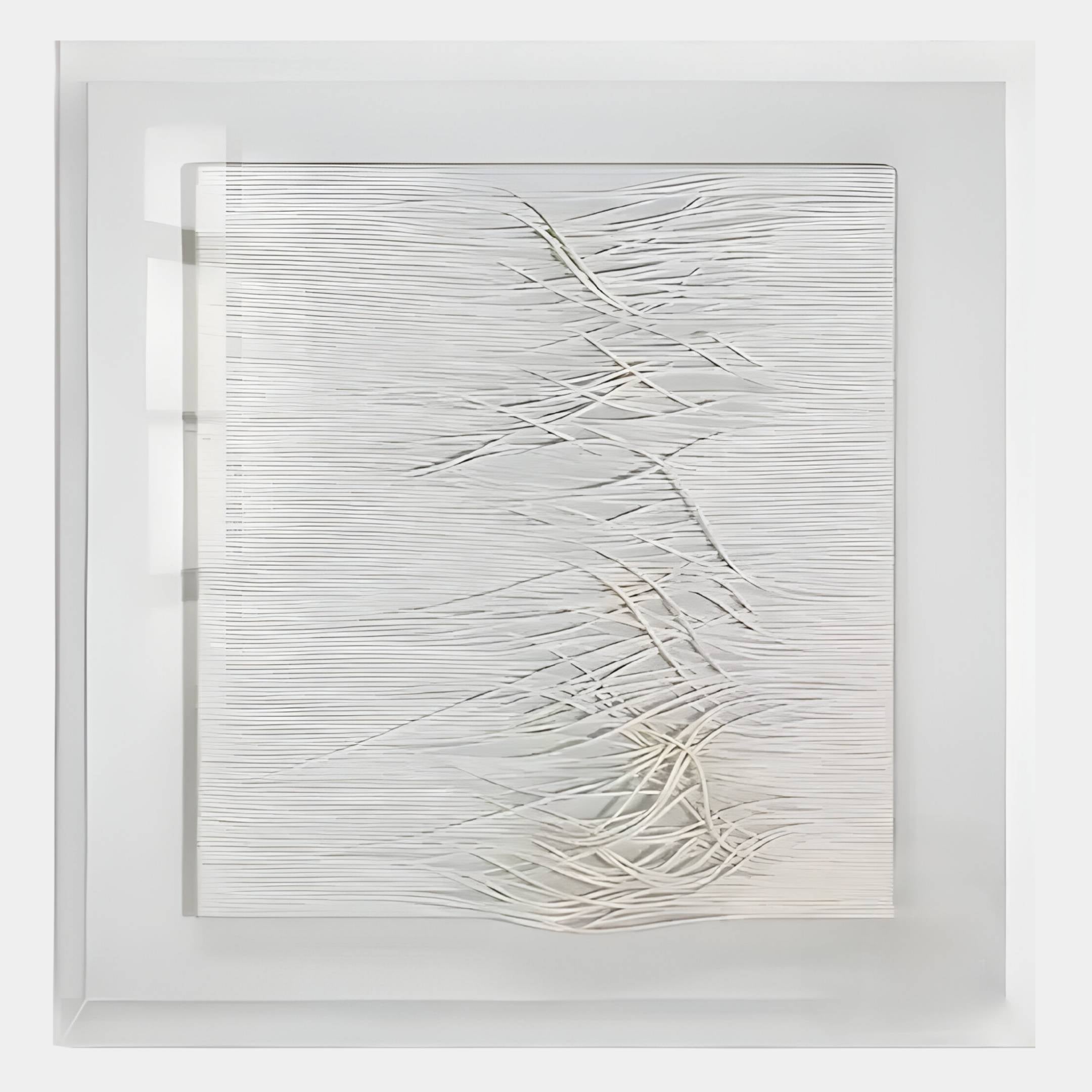 Lineora Layered Cream Paper & Acrylic 3D Wall Art