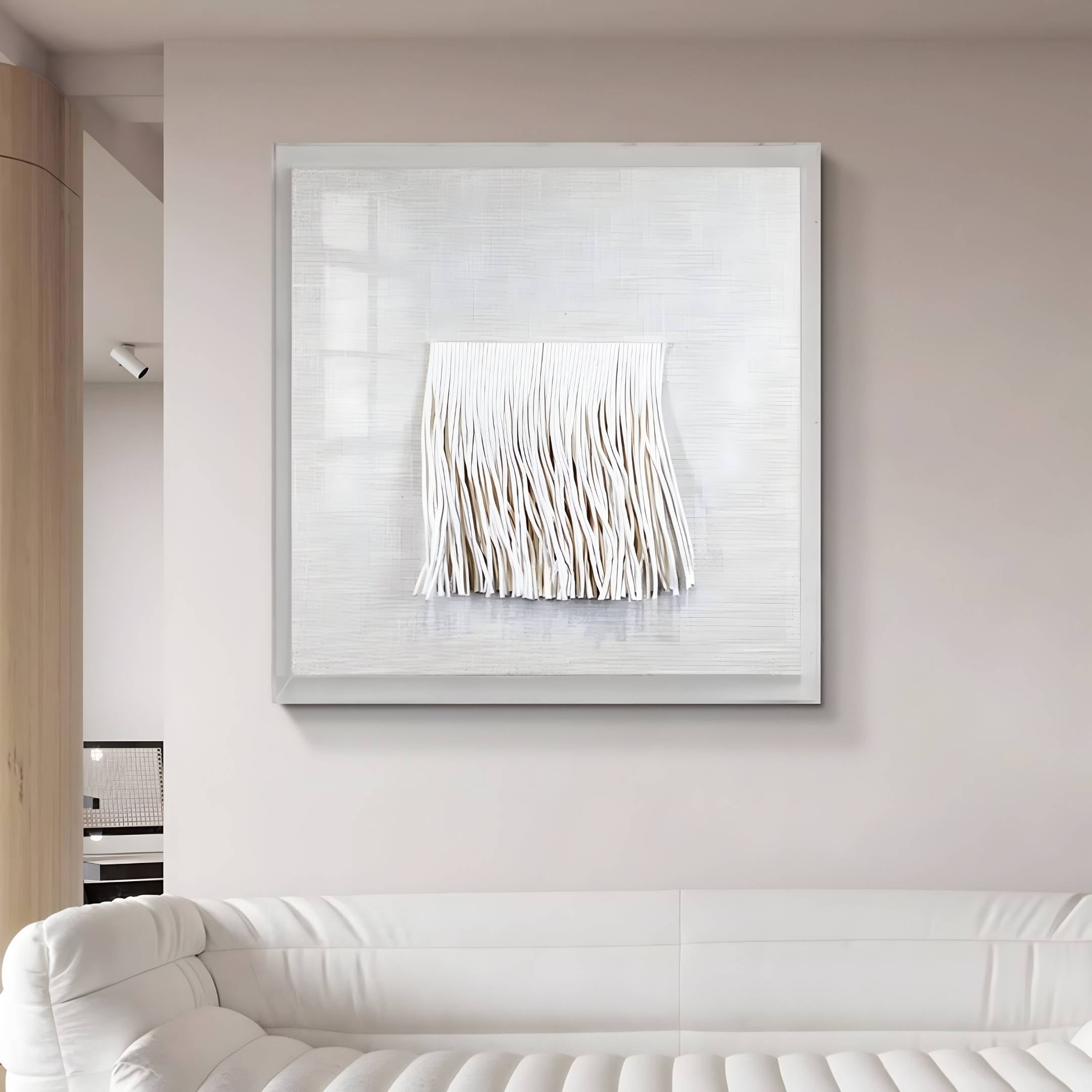 Lineora Fringe Cream Paper & Acrylic 3D Wall Art