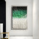 Vistra Black, Green & White Ombre Ruffled 3D Paper Wall Art