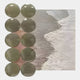 Tidelune Sand Grey Acrylic Disc & Coastal Relief 3D Wall Art