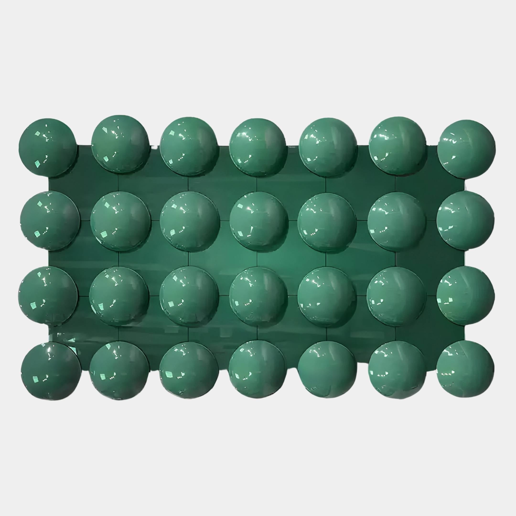 Orbessa Green Bubble Grid Linear Acrylic 3D Wall Art