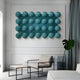 Orbessa Teal Bubble Grid Linear Acrylic 3D Wall Art