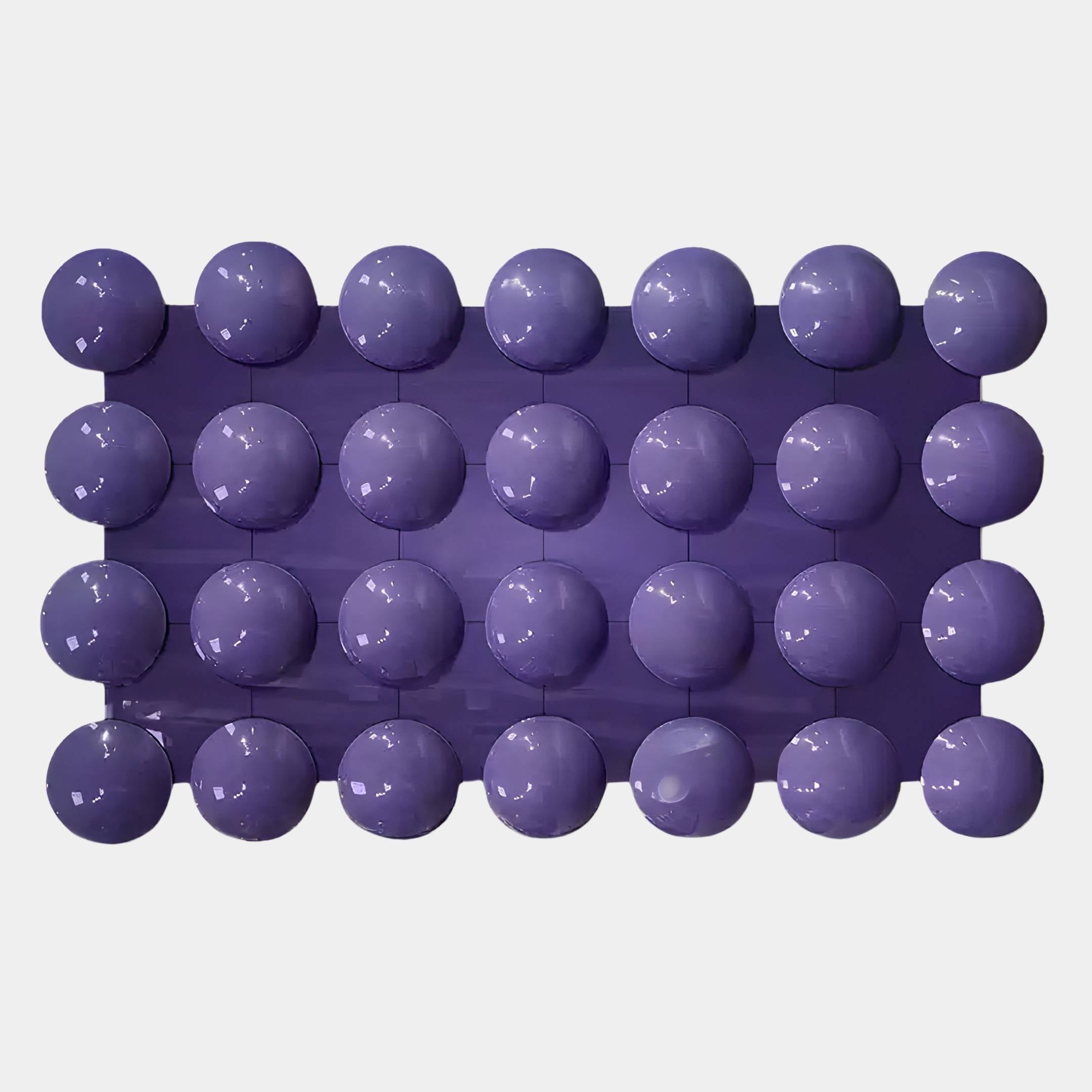 Orbessa Violet Bubble Grid Linear Acrylic 3D Wall Art