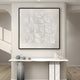 Sonique Cream Geometric Wood Relief 3D Wall Art