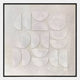 Sonique Cream Geometric Wood Relief 3D Wall Art