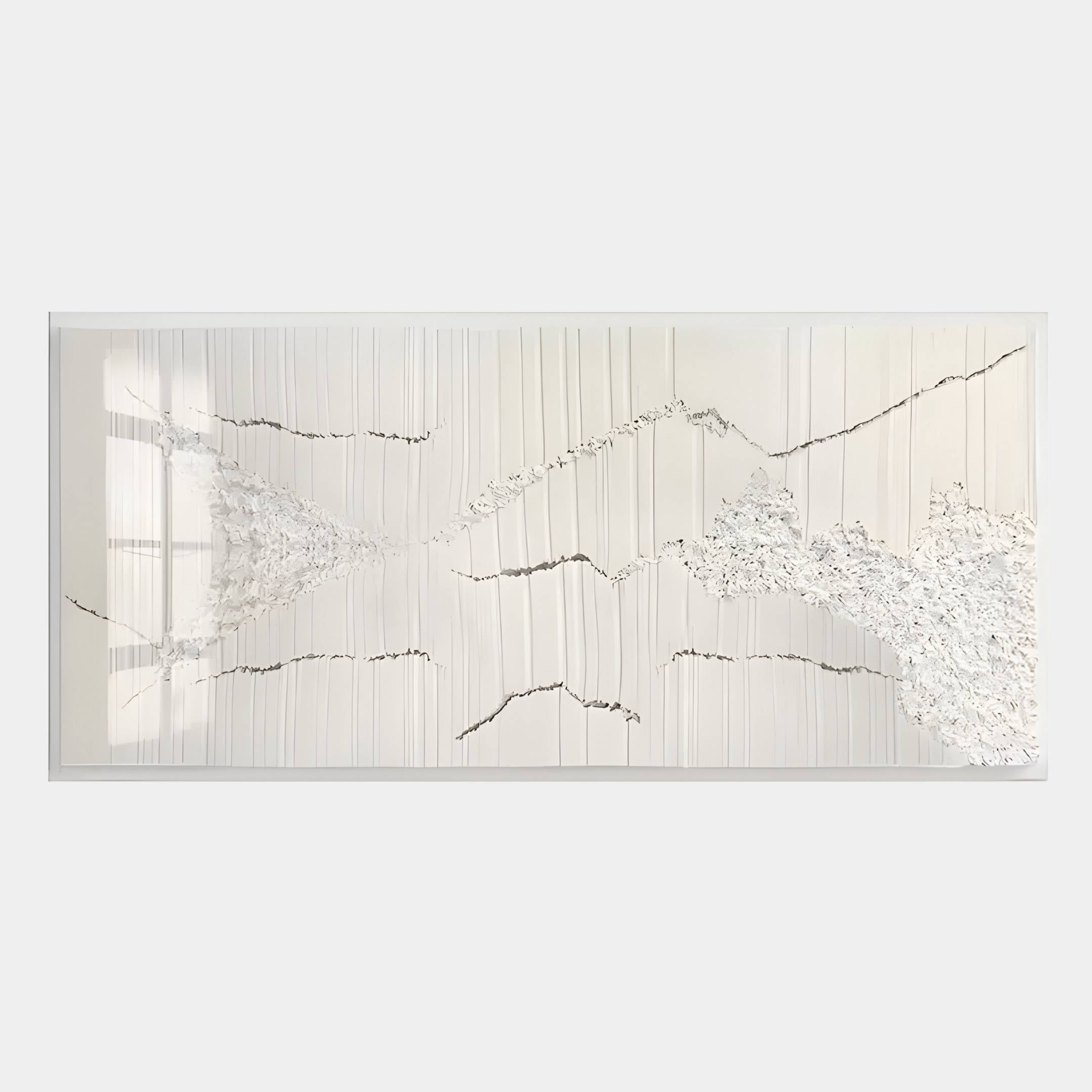 Alvarin I Cream Minimalist Felt & Acrylic 3D Wall Art