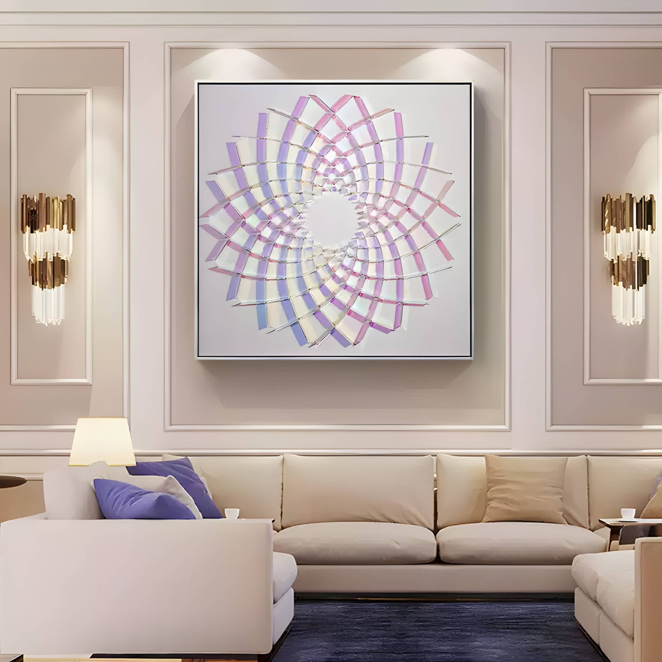 Lumira Pastel Spiral Fold Acrylic 3D Wall Art