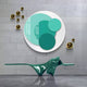 Cirelo Teal & Mint Disc Acrylic 3D Wall Art With Metal Balls