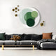 Cirelo Olive & Forest Disc Acrylic 3D Wall Art With Metal Balls