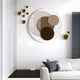 Cirelo Mocha & Taupe Disc Acrylic 3D Wall Art With Metal Balls