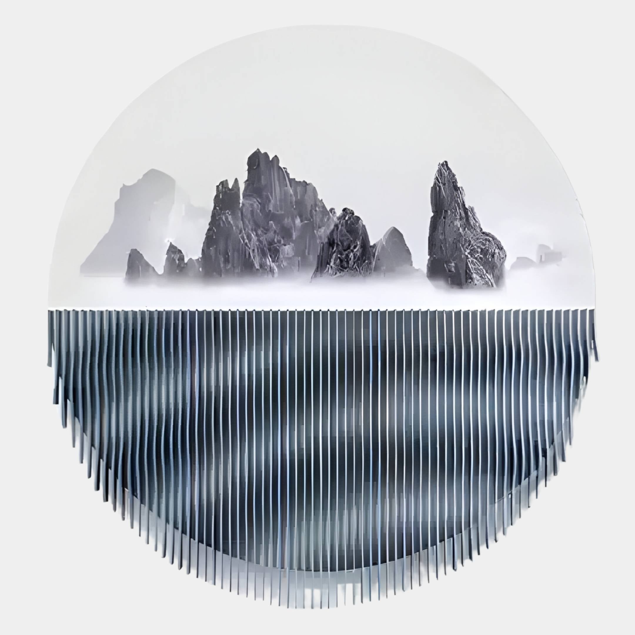 Skara Blue Peaks & Ripple Acrylic 3D Wall Art
