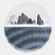 Skara Blue Peaks & Ripple Acrylic 3D Wall Art