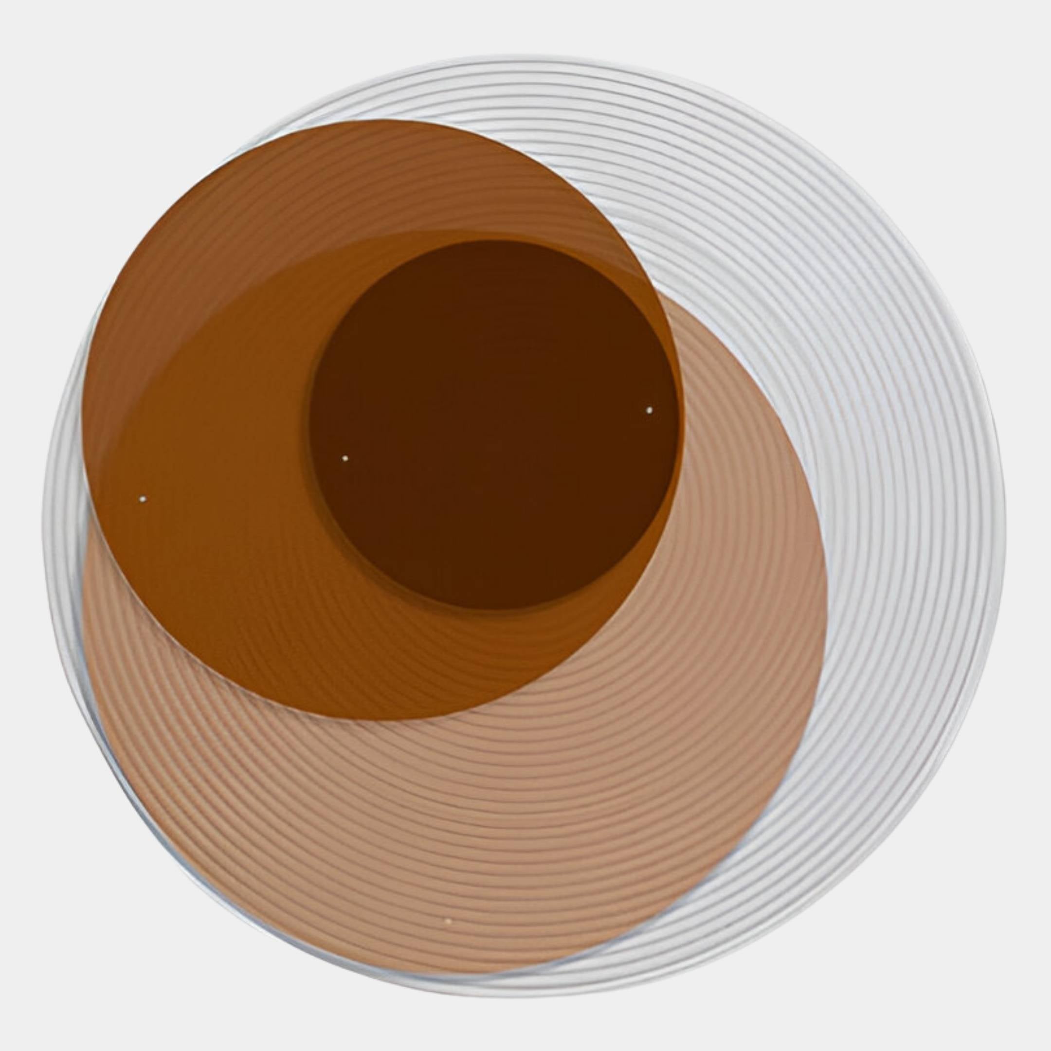 Volyra Warm Ochre Disc Wood & Acrylic 3D Wall Art