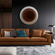 Volyra Deep Brown Disc Wood & Acrylic 3D Wall Art