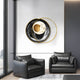 Solvata Charcoal Orbit & Metal Ring 3D Wall Art